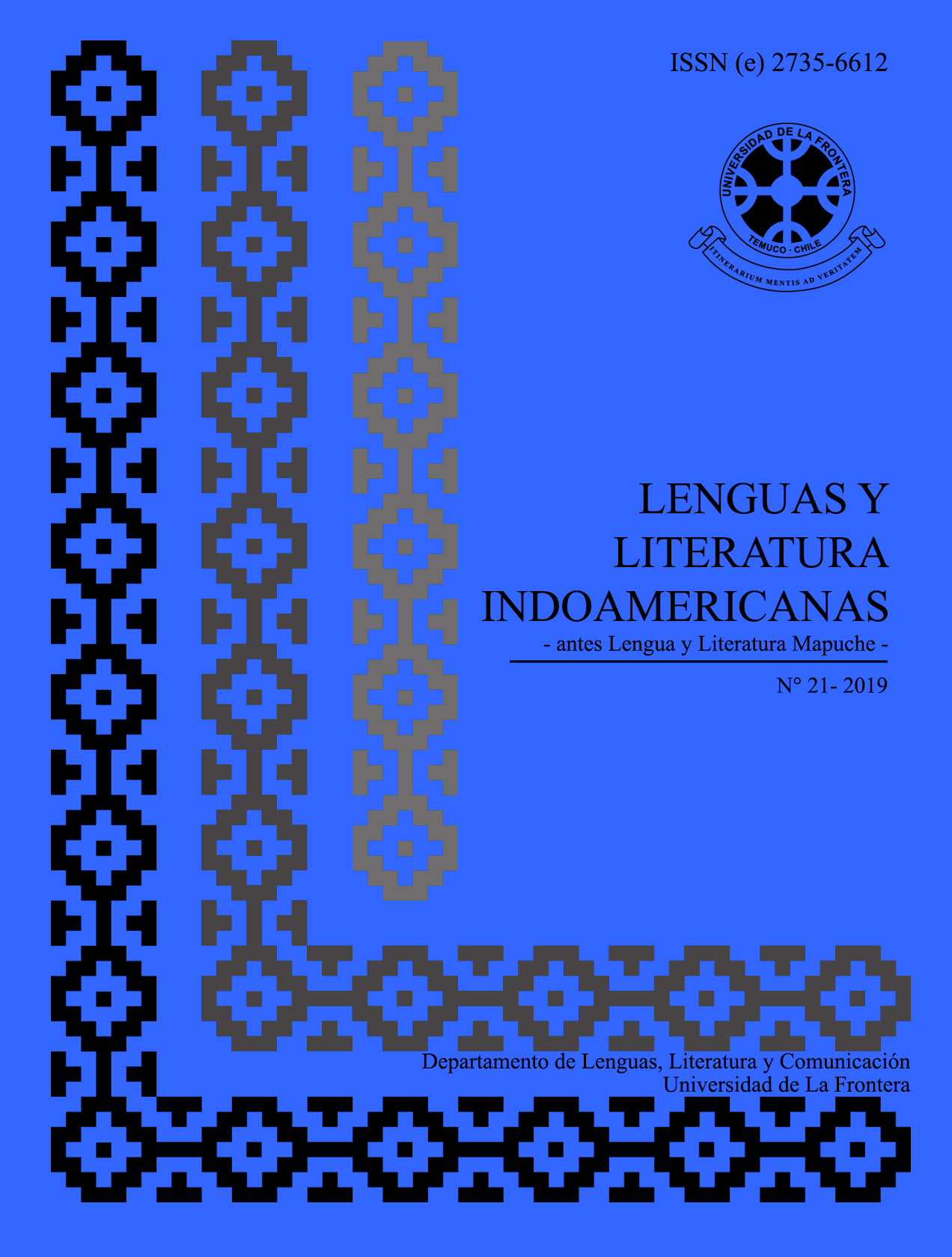 					View Vol. 21 No. 1 (2019): Revista de Lenguas y Literatura Indoamericanas (RLLI)
				