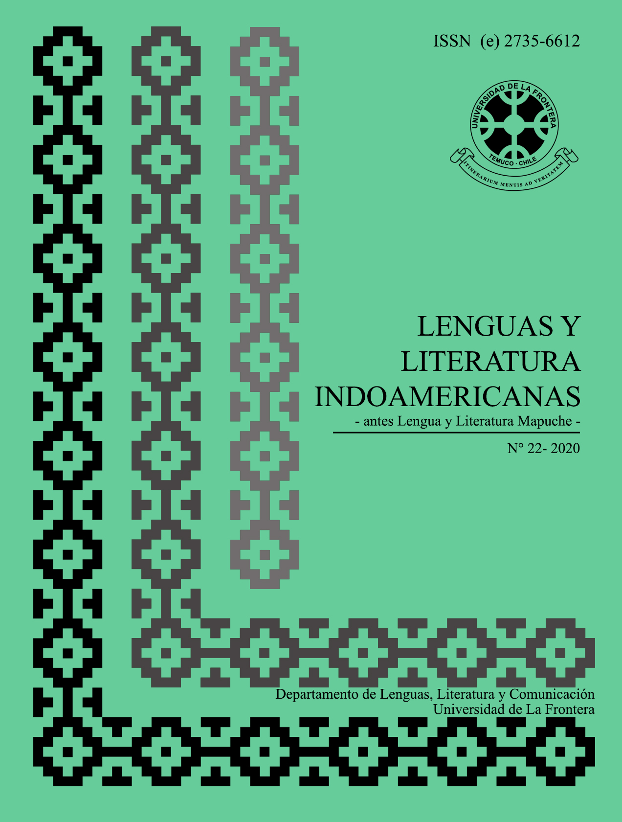 					View Vol. 22 No. 1 (2020): Revista de Lenguas y Literatura Indoamericanas (RLLI) 
				