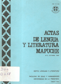 					View Vol. 3 No. 1 (1988): Actas de Lengua y Literatura Mapuche
				