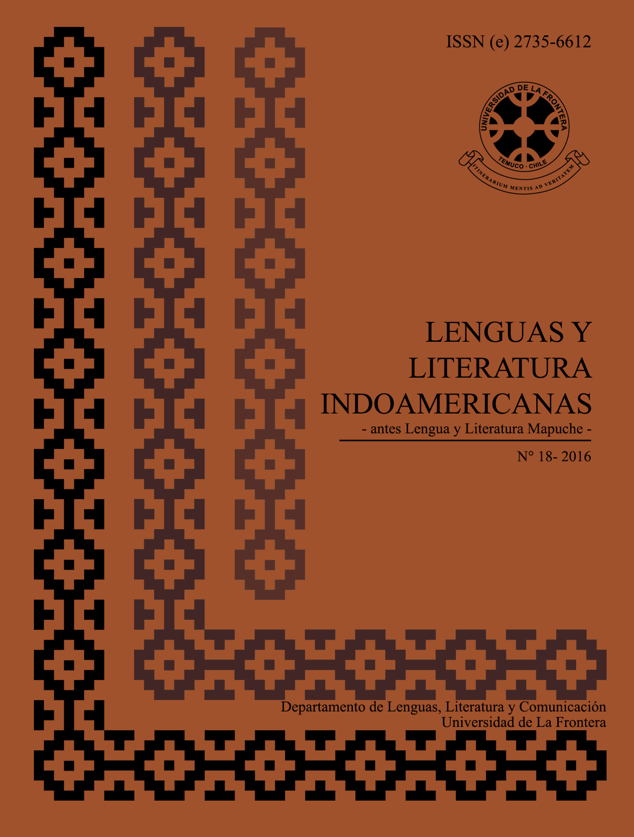 					View Vol. 18 No. 1 (2016): Revista de Lenguas y Literatura Indoamericanas (RLLI) 
				